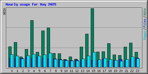 Hourly usage for May 2025