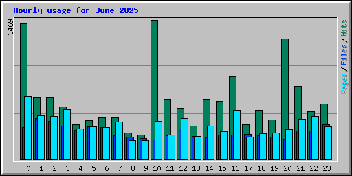 Hourly usage for June 2025