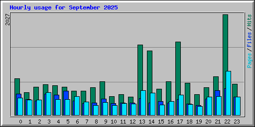 Hourly usage for September 2025